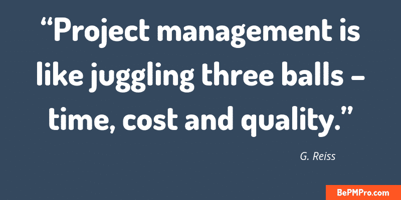 What is Project Management? – Project Management is like juggling 3 ball